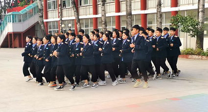 石家莊鐵路學校四校區跑操比賽進行時 學子風采 第1張